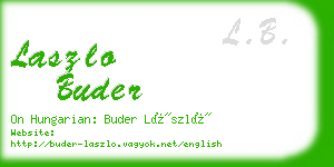 laszlo buder business card